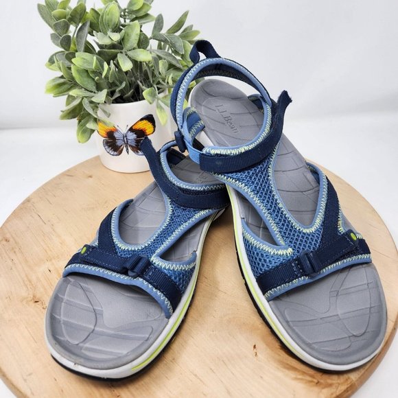 L.L. Bean | Shoes | Ll Bean Strap Sandal Blue Comfort Womens 